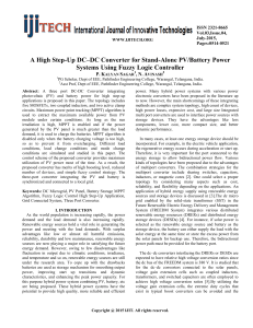 A High Step-Up DC–DC Converter for Stand