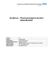 Guidance - Pharmacological alcohol detoxification