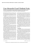 Czar Alexander II and Vladimir Putin