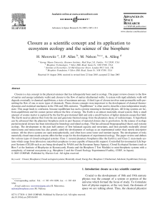 Closure as a scientific concept and its application to