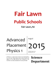 Physics AP 1 - Fair Lawn Public Schools