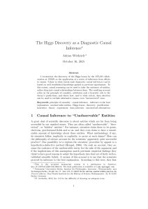 The Higgs Discovery as a Diagnostic Causal Inference