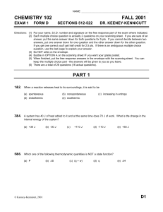 chemistry 102 fall 2001 part 1