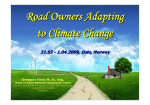 Road Owners Adapting to Climate Change