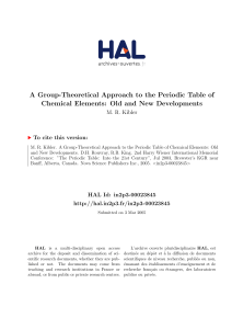 A Group-Theoretical Approach to the Periodic Table of