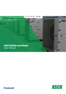 3000 SERIES Load Banks User Manual