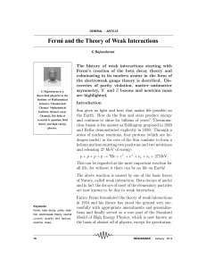 Fermi and the Theory of Weak Interactions