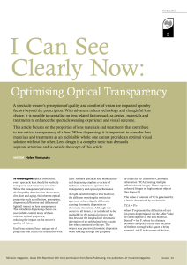 Optimising Optical Transparency