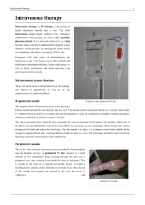 Intravenous therapy - Frank`s Hospital Workshop