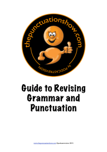 Guide to Revising Grammar and Punctuation
