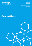 Healthcare for London: Quick reference guide care settings