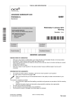 Question paper - Unit G481 - Mechanics - Modified language