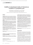 Stability in physiological saline of intravenous busulfan in