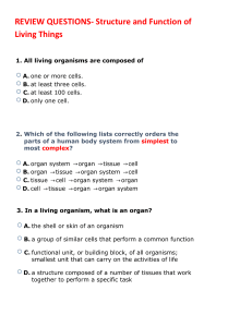 REVIEW QUESTIONS- Structure and Function of