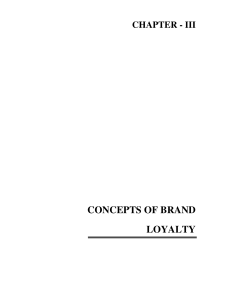 concepts of brand loyalty