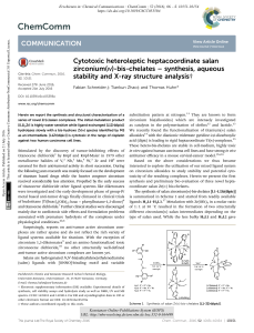 Cytotoxic heteroleptic heptacoordinate salan