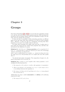 Chapter 3, Groups