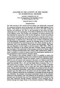 ANALYSIS OF THE ACTIVITY OF THE CHAINS