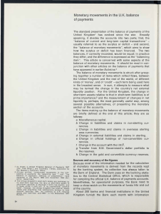 Monetary movements in the U.K. balance of payments