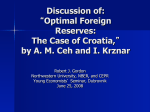 Optimal Foreign Reserves: The Case of Croatia