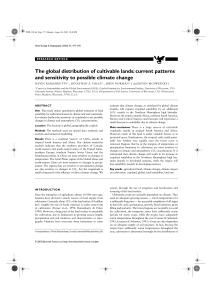 The global distribution of cultivable lands: current