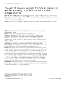 The use of aerobic exercise training in improving aerobic capacity in