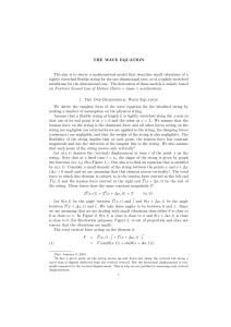 NOTE2: Derivation of the wave equation