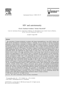 HIV and autoimmunity