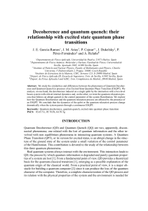 Decoherence and quantum quench: their relationship with excited