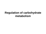 Regulation of carbohydrate metabolism