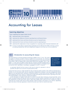 Chapter Accounting for Leases - McGraw Hill Higher Education