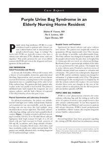 Purple urine bag syndrome in an elderly nursing home resident