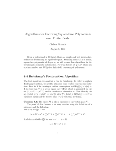 Algorithms for Factoring Square-Free Polynomials over