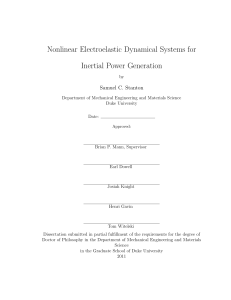 Nonlinear Electroelastic Dynamical Systems for Inertial Power