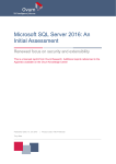 Microsoft SQL Server 2016: An Initial Assessment