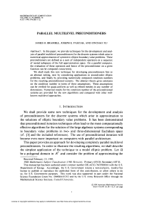 parallel multilevel preconditioners