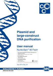 NucleoSpin 96 Flash Plasmid and Large-Construct DNA