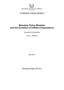 Monetary Policy Mistakes and the Evolution of Inflation Expectations