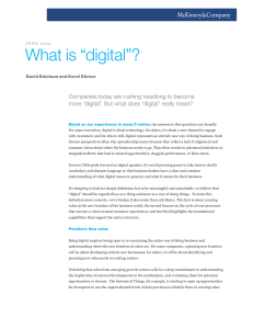 What is “digital”?