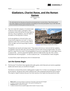 Gladiators, Chariot Races, and the Roman Games