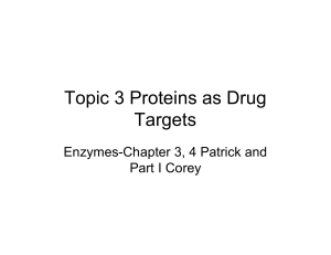 Topic 3 Proteins as Drug Targets
