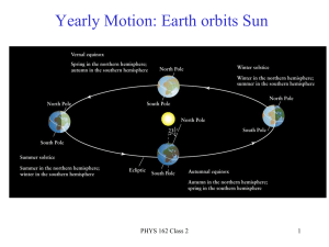 Star Location, Constellations and Intro to Solar System 1