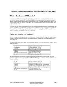 Measuring Power regulated by Zero Crossing SCR