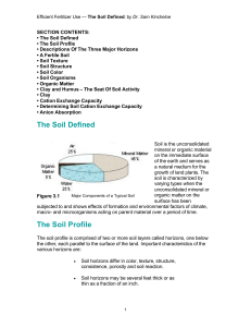 The Soil Defined The Soil Profile