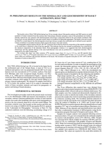 55. Preliminary Results on the Mineralogy and Geochemistry of