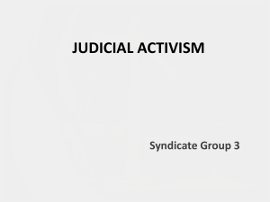 judicial activism - Dr.MCR HRD Institute