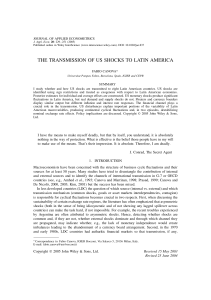 The transmission of US shocks to Latin America