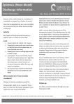 Epistaxis (Nose bleed) Discharge Information