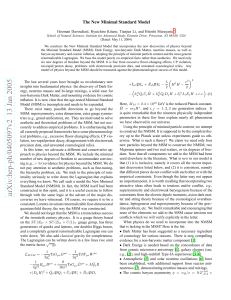 The New Minimal Standard Model