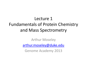 Fundamentals of Protein Chemistry and Mass Spectrometry